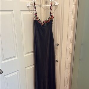 Princess Polly Black Spaghetti Strap Maxi Gown